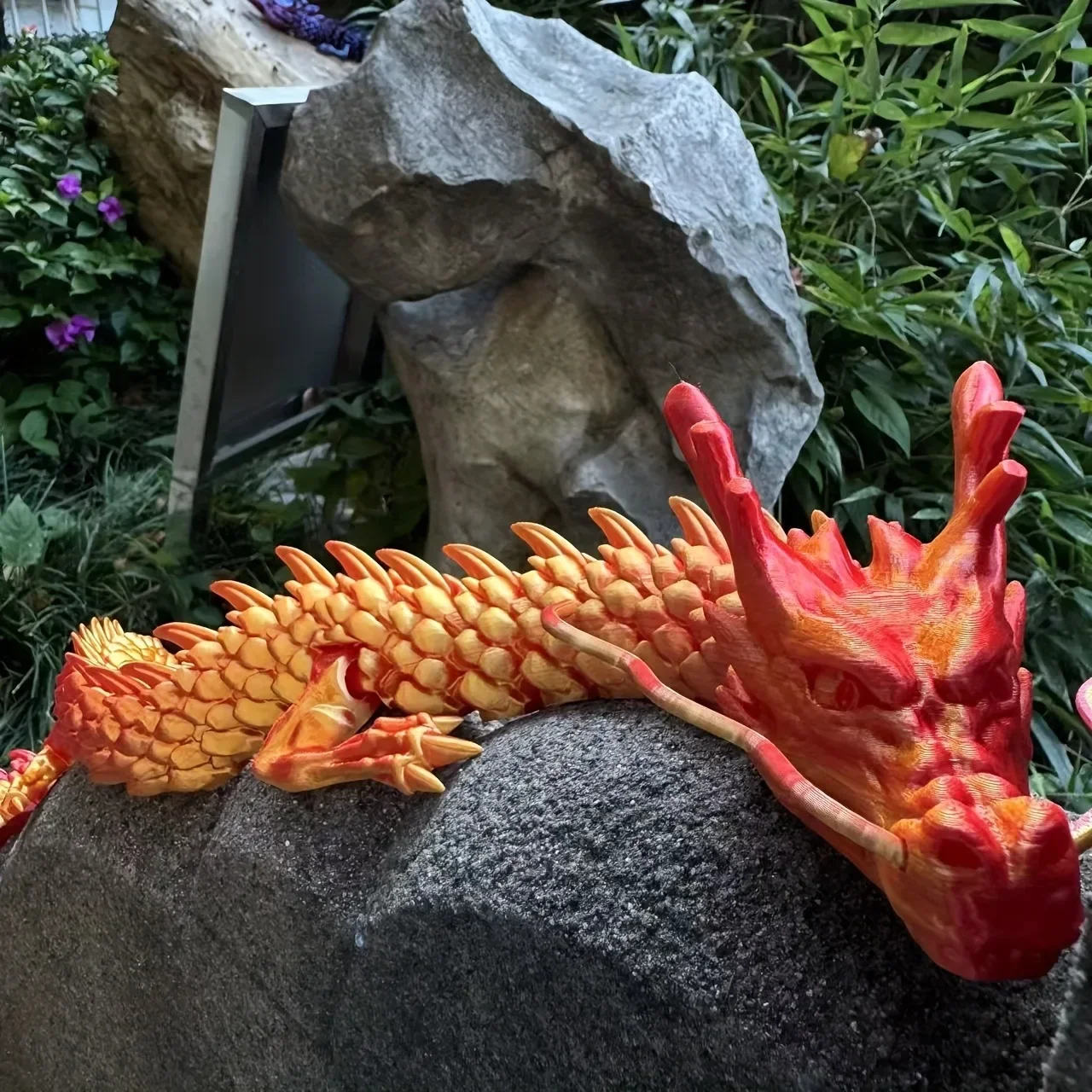 Aquarium Plants - Figurine de dragon chinois imprimée en