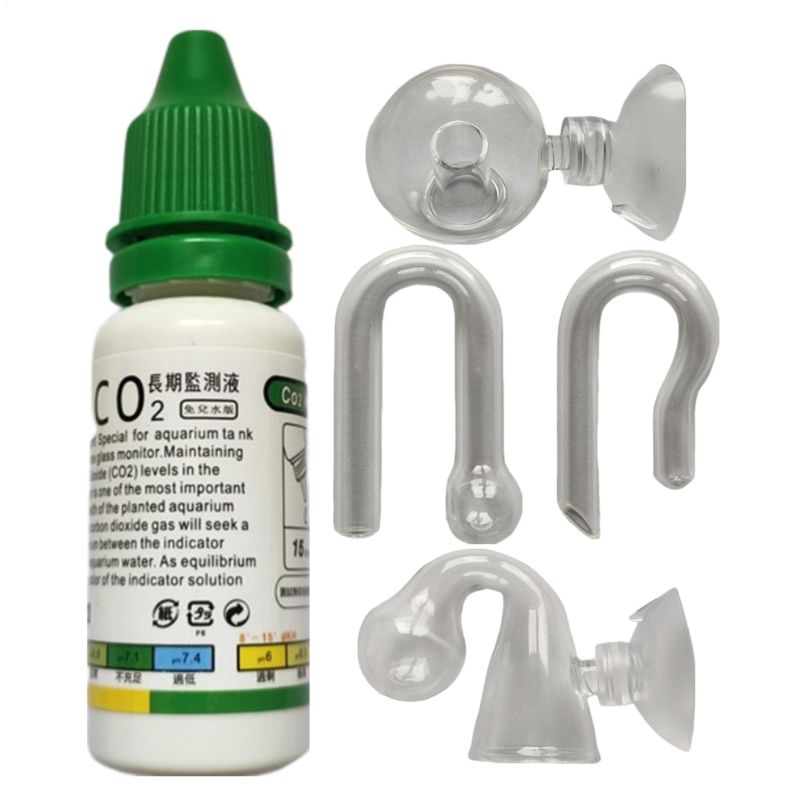 Glass Co2 Drop Checker - Solution indicatrice de CO2 pour aquarium,