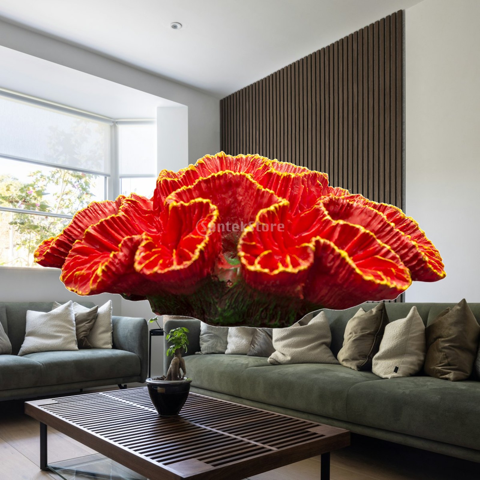 Aquarium Planted Fish Tank - Statue en résine écologique pour la