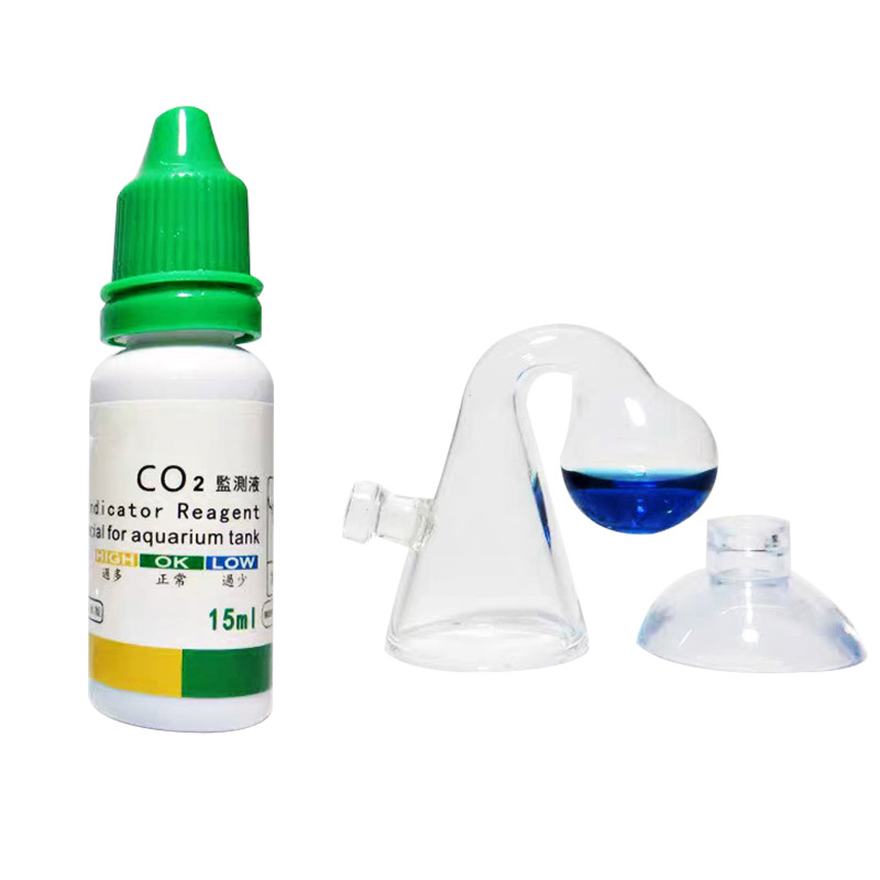 Glass Co2 Drop Checker - Solution d'indicateur de CO2 pour Aquarium,