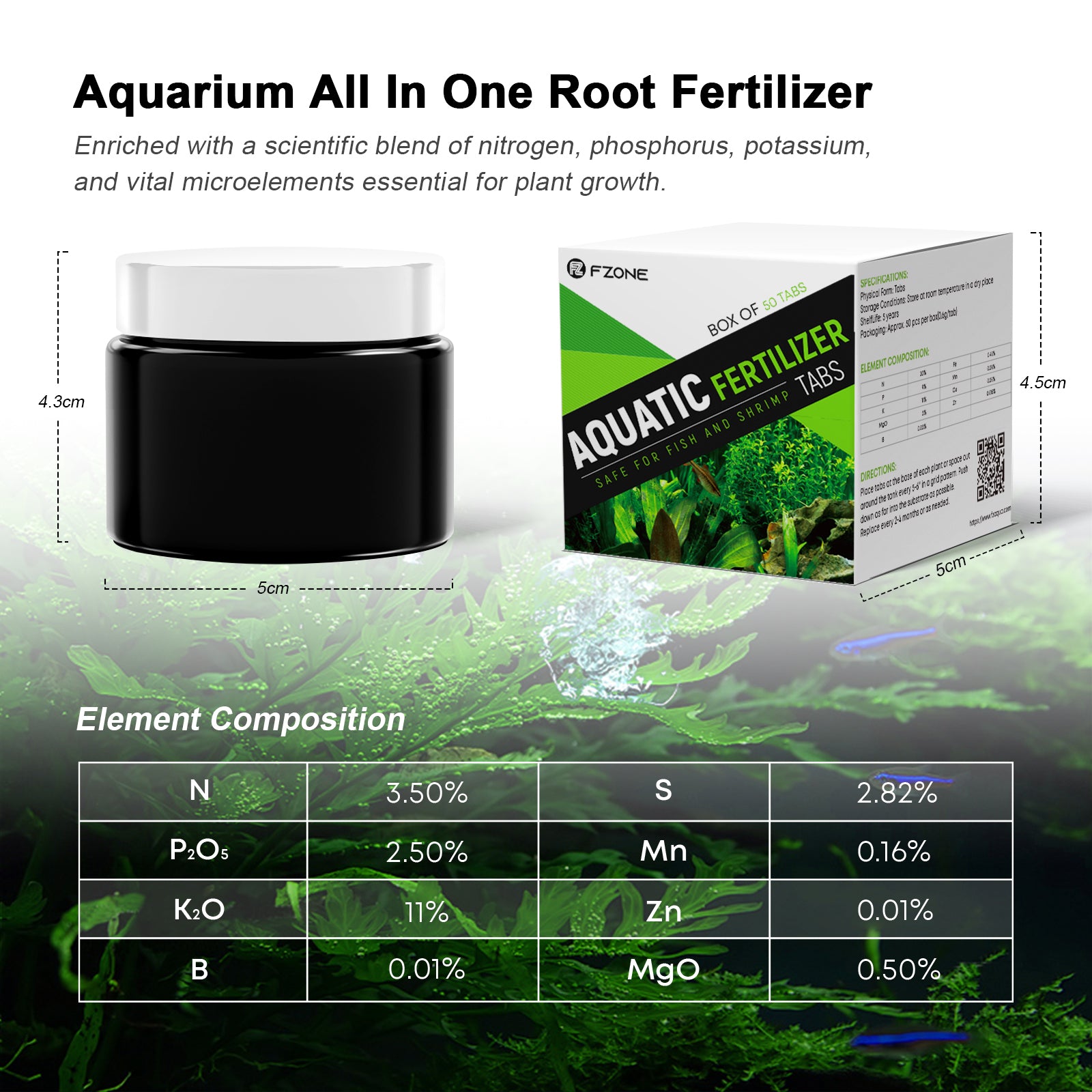 FZONE Engrais pour plantes aqu - Aquarium Plant Root Tabs avis et prix